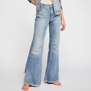 Free People Flare Blue Jeans (26)
